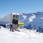 Skiing on Corviglia Skiing on Corviglia